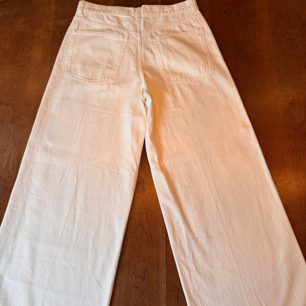 Madewell Jeans Women 28 White Superwide-Leg High-Rise Full-Length Cotton NS899 - Picture 11 of 12
